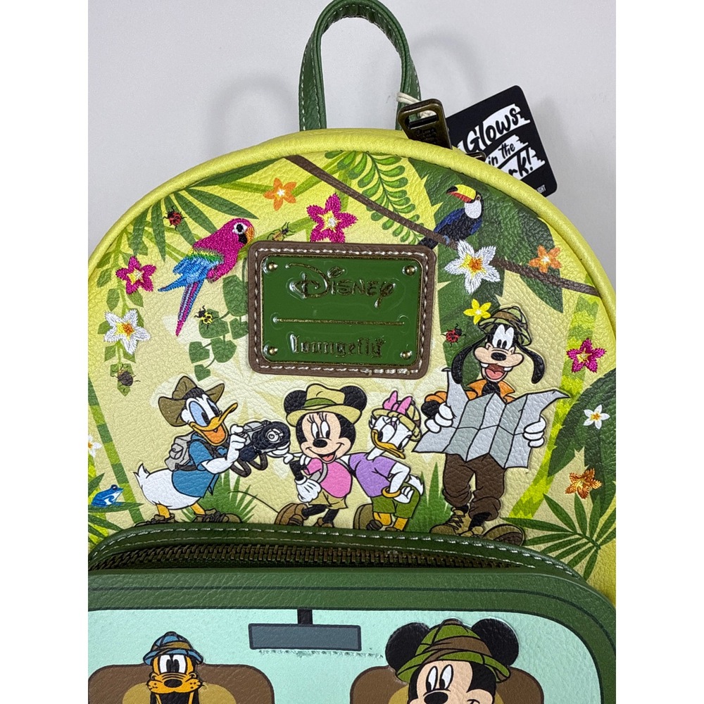 Disney Loungefly Mickey Mouse Safari 1928 Glow in the Dark Backpack Rare! New!‎ - Picture 2 of 11